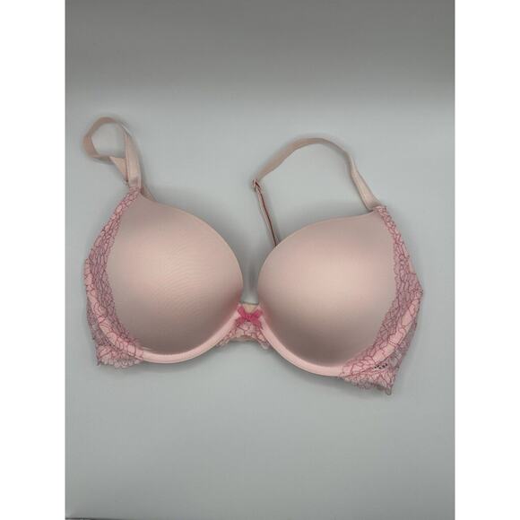 TWO Push Up Lace 34D Pink Perfect Shape Sexy Balconet Victoria's Secret Bra Lot - Picture 2 of 15